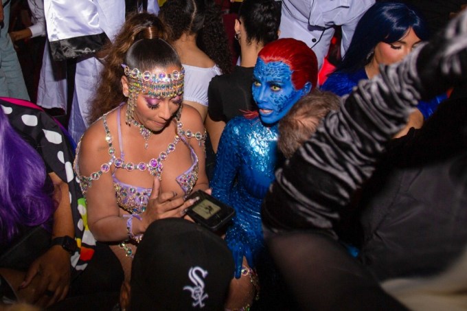 Kim Kardashian & Lala Anthony attend Karrueche x Lenny S.’s Halloween party