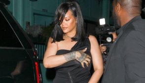 Rihanna black dress
