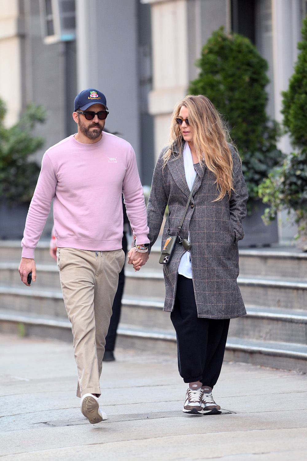 Blake Lively And Ryan Reynolds Holding Hands While Out For A Walk In The Tribeca Neighborhood Of New York City