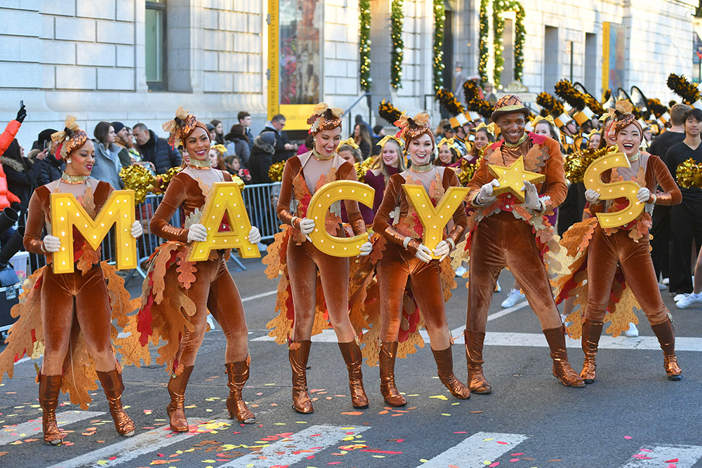 Performers march along the parade route during the 96th Macy's Thanksgiving Day Parade on November 24, 2022 in New York.
Macy's Thanksgiving Day parade, New York, United States - 24 Nov 2022