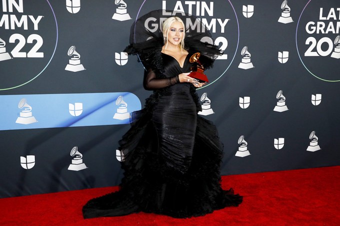 Christina Aguilera In The Press Room