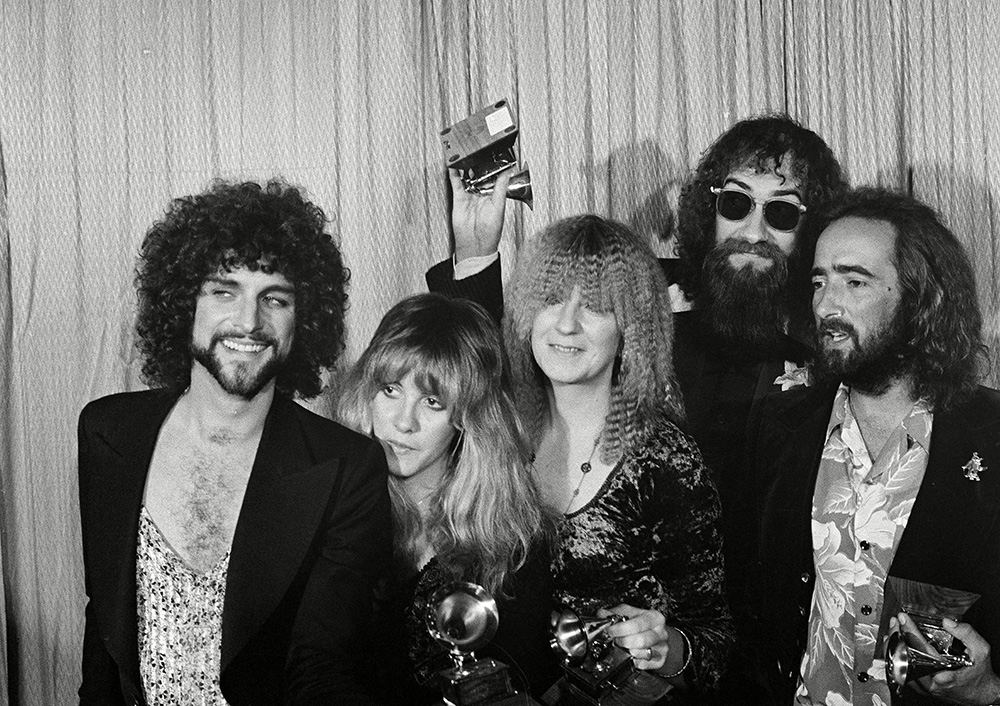 Lindsey Buckingham, Stevie Nicks, Christine McVie, Mick Fleetwood, John McVie Members of the rock group Fleetwood Mac celebrate their Grammy Award in Los Angeles, . From left: Lindsey Buckingham, Stevie Nicks, Christine McVie, Mick Fleetwood, and John McVie
Grammys Fleetwood Mac, Los Angeles, USA