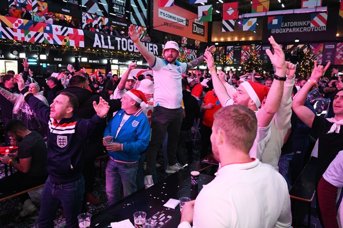 Excited England Fans at BOXPARK