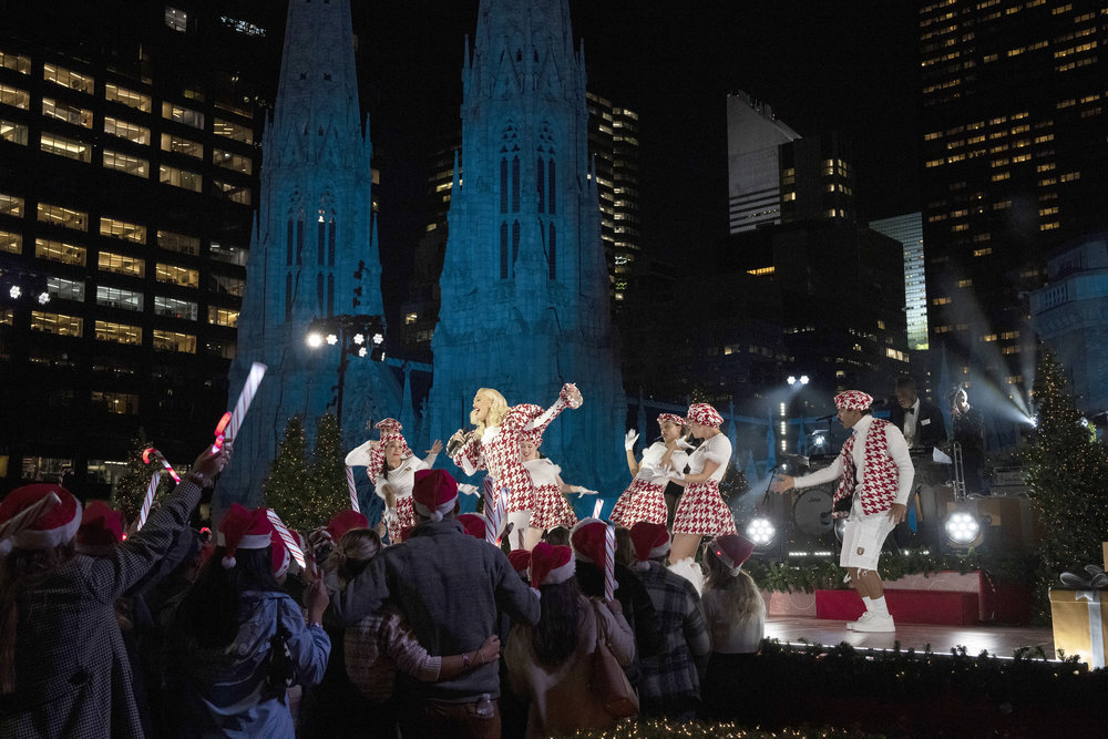 CHRISTMAS IN ROCKEFELLER CENTER -- 2022 -- Pictured: Gwen Stefani rehearses for the 2022 Christmas In Rockefeller Center -- (Photo by: Virginia Sherwood/NBC)