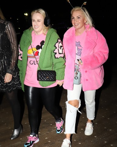 Rebel Wilson and fiance joins Paris Hilton's Anniversary party. 11 Nov 2022 Pictured: Rebel Wilson and Ramona Agruma. Photo credit: APEX / MEGA TheMegaAgency.com +1 888 505 6342 (Mega Agency TagID: MEGA917143_005.jpg) [Photo via Mega Agency]