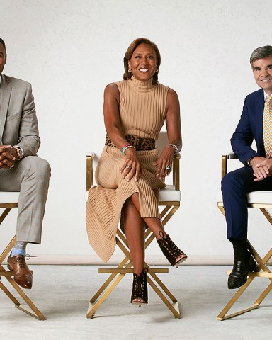 GOOD MORNING AMERICA - 6/21/22  ‘’Good Morning America,’’ airs weekdays Monday-Friday, 7am-9am, ET on ABC.
(ABC/Heidi Gutman)
MICHAEL STRAHAN, ROBIN ROBERTS, GEORGE STEPHANOPOULOS