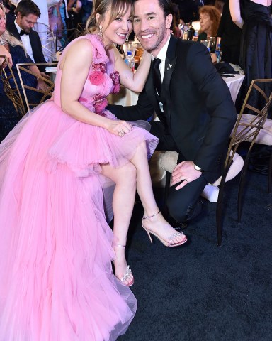 Kaley Cuoco, left, and Tom Pelphrey at the 74th Emmy Awards on at the Microsoft Theater in Los Angeles
74th Emmy Awards - Backstage and Audience, Los Angeles, United States - 12 Sep 2022