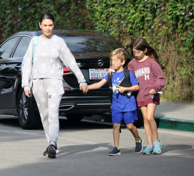 Mila Kunis with Wyatt and Dmitri