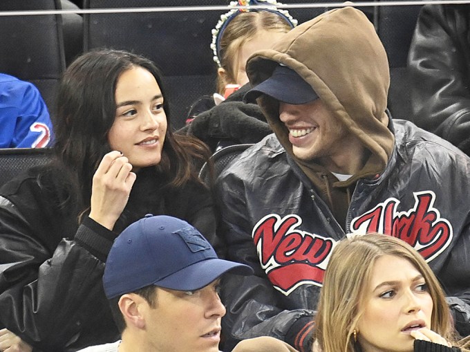 Pete Davidson & Chase Sui Wonders at Rangers Game