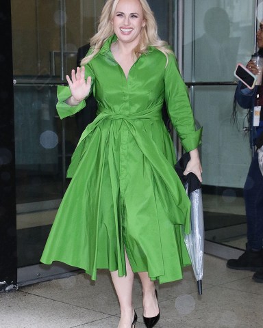 New York City, NY  - Rebel Wilson seen at The Drew Barrymore Show in New York City.

Pictured: Rebel Wilson

BACKGRID USA 28 FEBRUARY 2023 

BYLINE MUST READ: MediaPunch / BACKGRID

USA: +1 310 798 9111 / usasales@backgrid.com

UK: +44 208 344 2007 / uksales@backgrid.com

*UK Clients - Pictures Containing Children
Please Pixelate Face Prior To Publication*