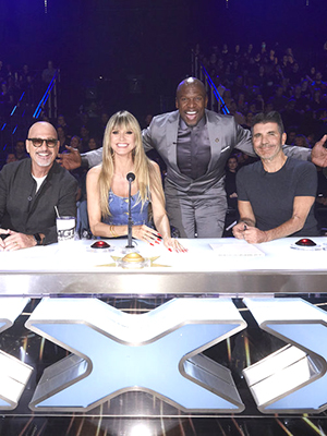 AMERICA'S GOT TALENT: ALL-STARS -- "Judges/Host" -- Pictured: (l-r) Howie Mandel, Heidi Klum, Terry Crews, Simon Cowell -- (Photo by: Trae Patton/NBC)