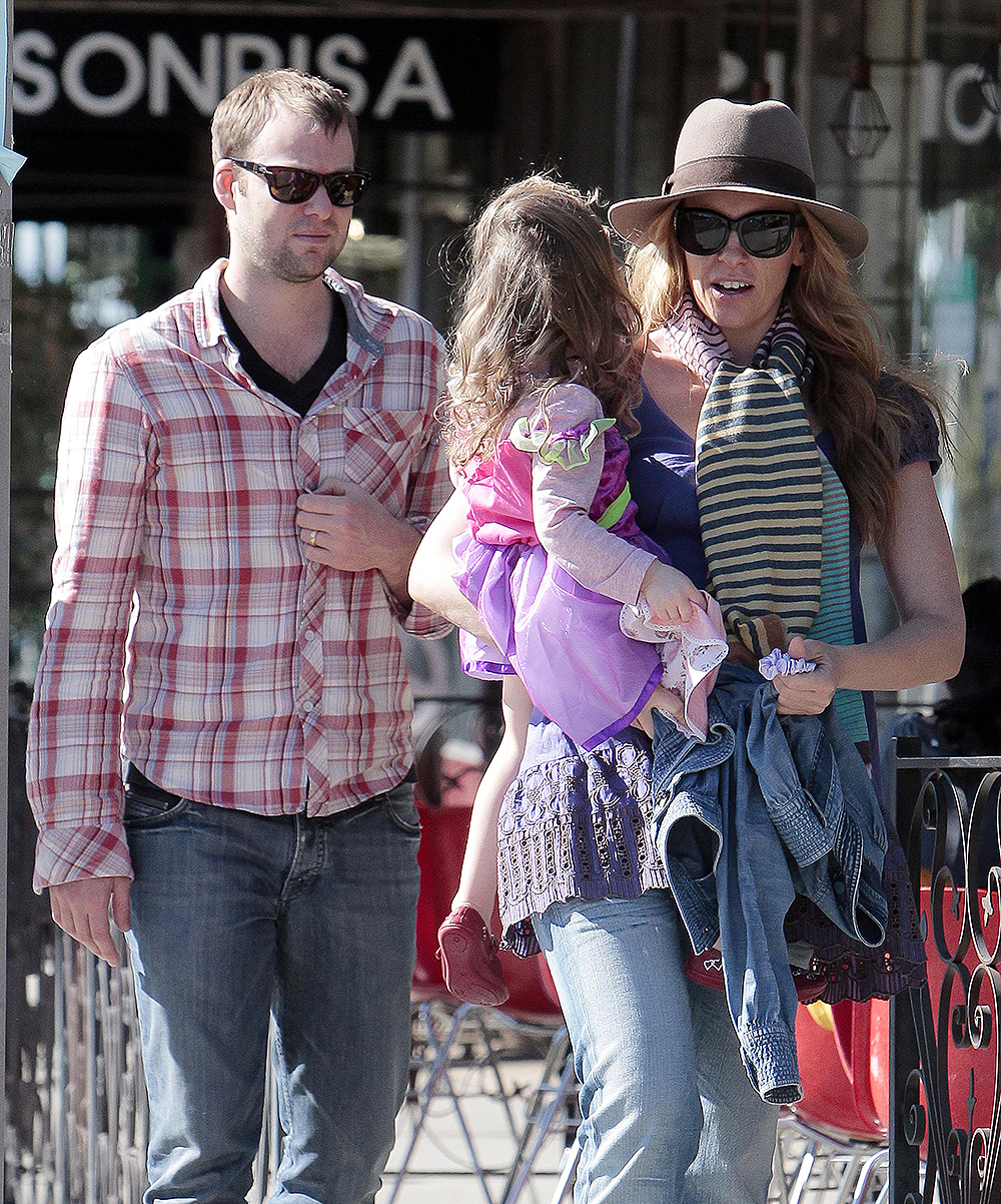 Actress Toni Collette has lunch with the family in Los Angeles