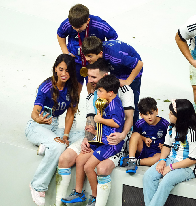 Messi and His Family Celebrate