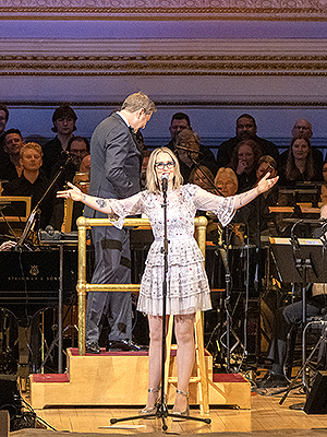 Photo: Carnegie Hall Presents The New York Pops Rockin’ Around the Christmas Tree Steven Reineke, Music Director and Conductor Ingrid Michaelson, Guest Artist Essential Voices USA Judith Clurman, Music Director and Conductor concert photographed: Friday, December 16, 2022; 8:00 PM at Isaac Stern Auditorium at Carnegie Hall; Photograph: © 2022 RICHARD TERMINE PHOTO CREDIT - RICHARD TERMINE