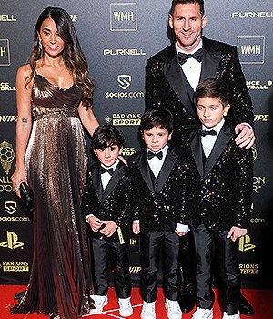 Lionel Messi, Antonella Roccuzzo, Mateo Messi Roccuzzo, Thiago Messi Roccuzzo, Ciro Messi Roccuzzo