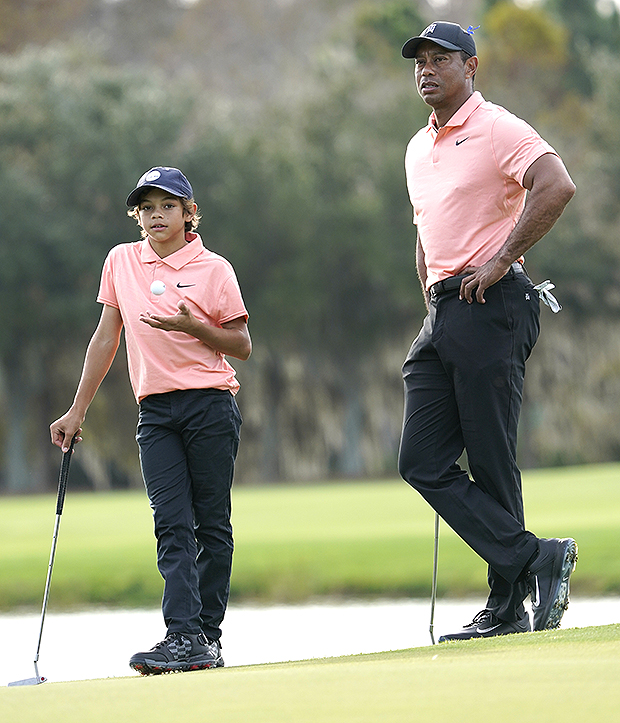 Tiger Woods and his son Charlie