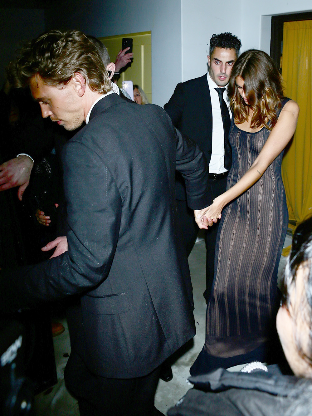 Austin Butler and Kaia Gerber exit the Golden Globe's afterparty at Chateau Marmont!