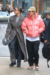 Justin Bieber and Hailey Bieber spotted shopping in SoHo, New York City. 05 Dec 2022 Pictured: Justin Bieber and Hailey Bieber. Photo credit: ZapatA/MEGA TheMegaAgency.com +1 888 505 6342 (Mega Agency TagID: MEGA923662_003.jpg) [Photo via Mega Agency]