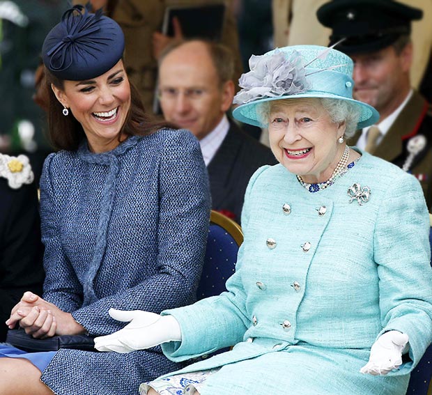 Kate Middleton and Queen Elizabeth II