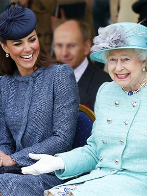 Kate Middleton and Queen Elizabeth II