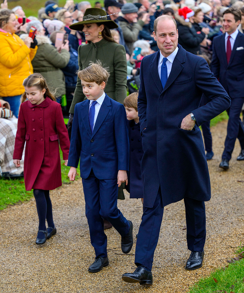 Princess Charlotte, Catherine Princess of Wales, Prince Louis, Prince George and Prince William
Christmas Day church service, Sandringham, Norfolk, UK - 25 Dec 2022