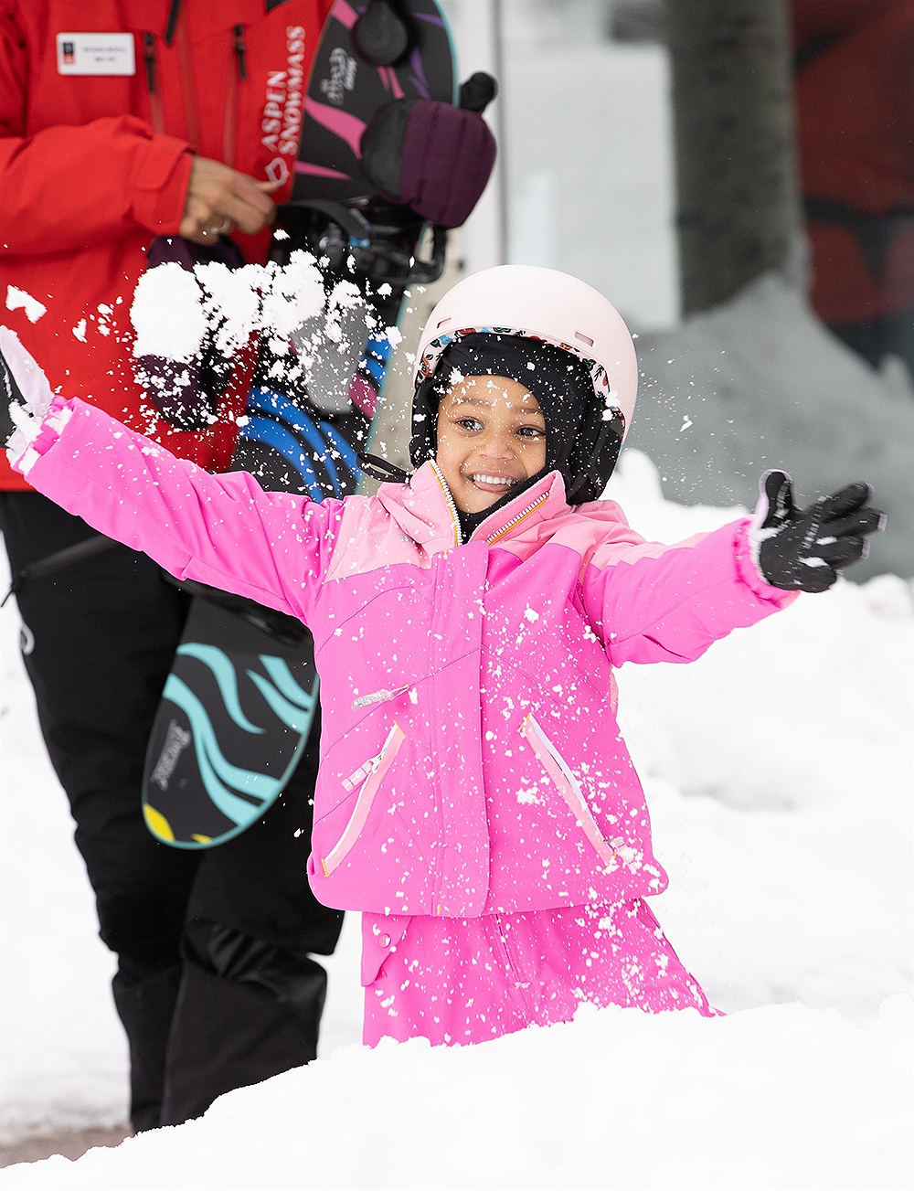 *EXCLUSIVE* Kylie Jenner and daughter Stormi hit the slopes in Aspen