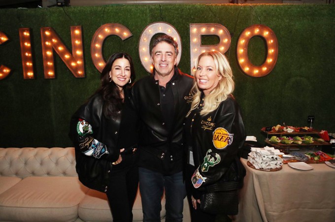 Emilia Fazzalari, Wyc Grousbeck and Jeanie Buss