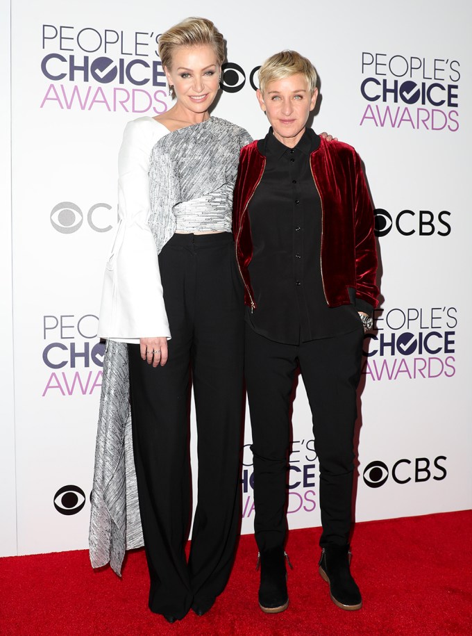 Portia de Rossi & Ellen DeGeneres at the 2017 People’s Choice Awards