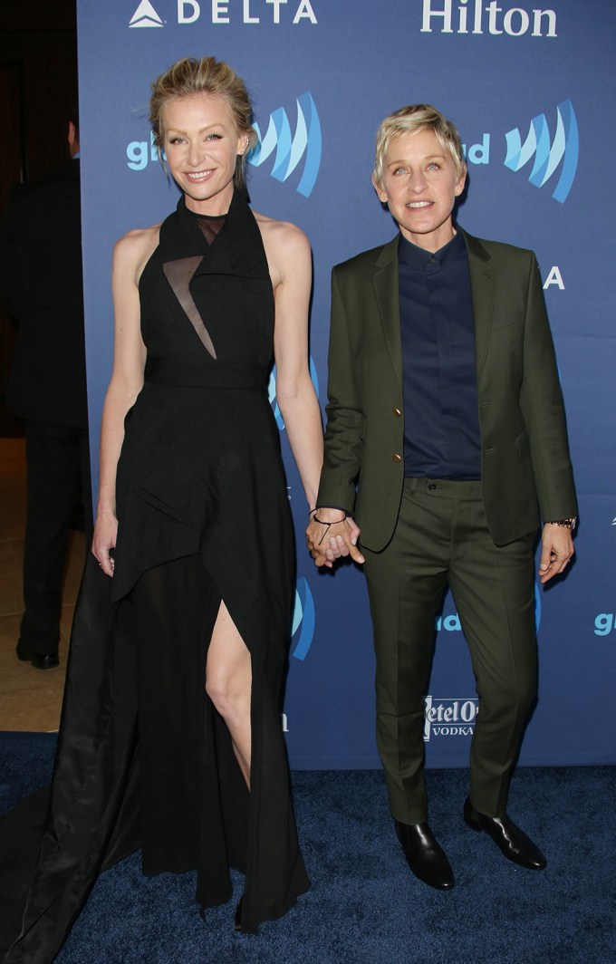 Ellen DeGeneres & Portia de Rossi at the 2015 GLAAD Media Awards