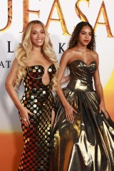 HOLLYWOOD, CALIFORNIA - DECEMBER 09: (L-R) Beyoncéand Blue Ivy Carter attend the Los Angeles premiere of Disney's "Mufasa: The Lion King" at Dolby Theatre on December 09, 2024 in Hollywood, California. (Photo by Matt Winkelmeyer/GA/The Hollywood Reporter via Getty Images)