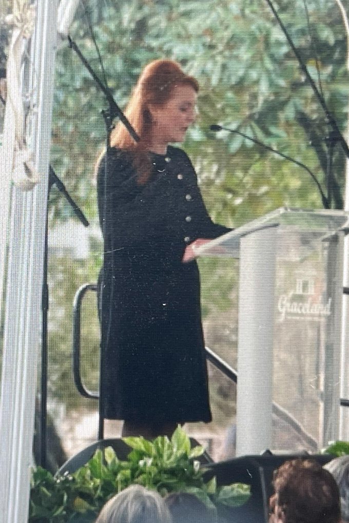 Sarah Ferguson Speaks At Lisa Marie Presley’s Service