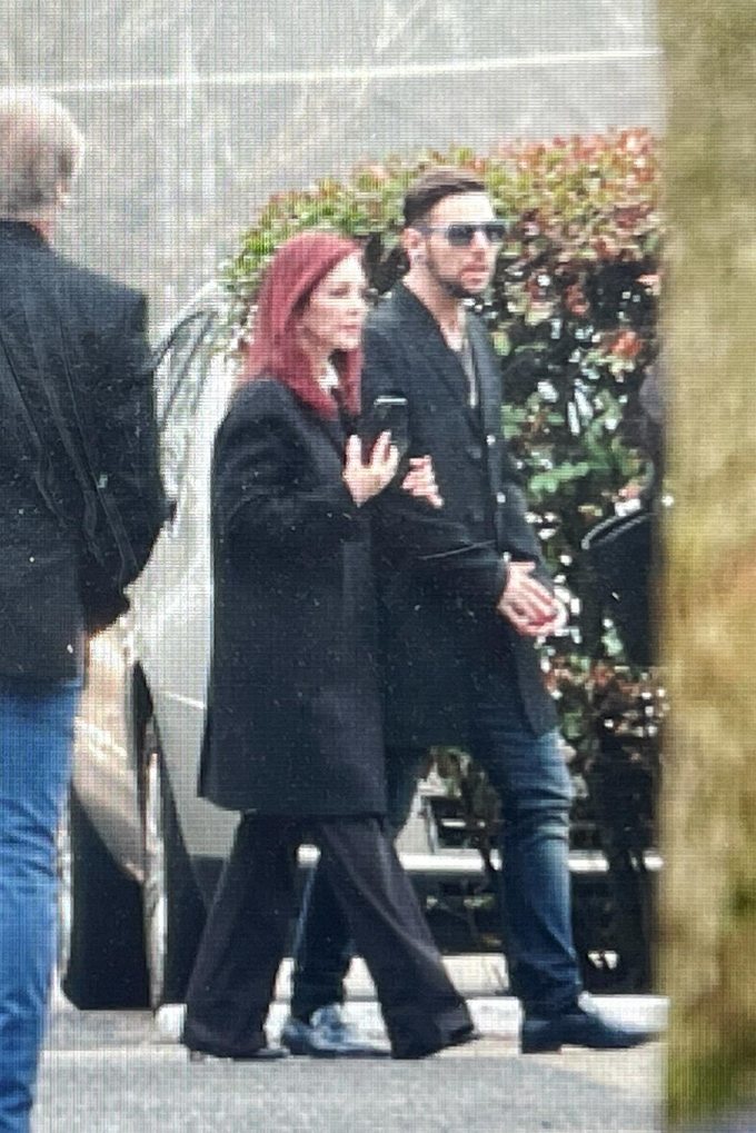 Priscilla Presley Leans On Son Navarone