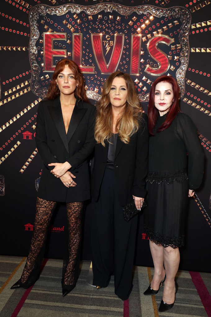 Lisa Marie With Her Mom & Daughter at the Premiere of ‘Elvis’