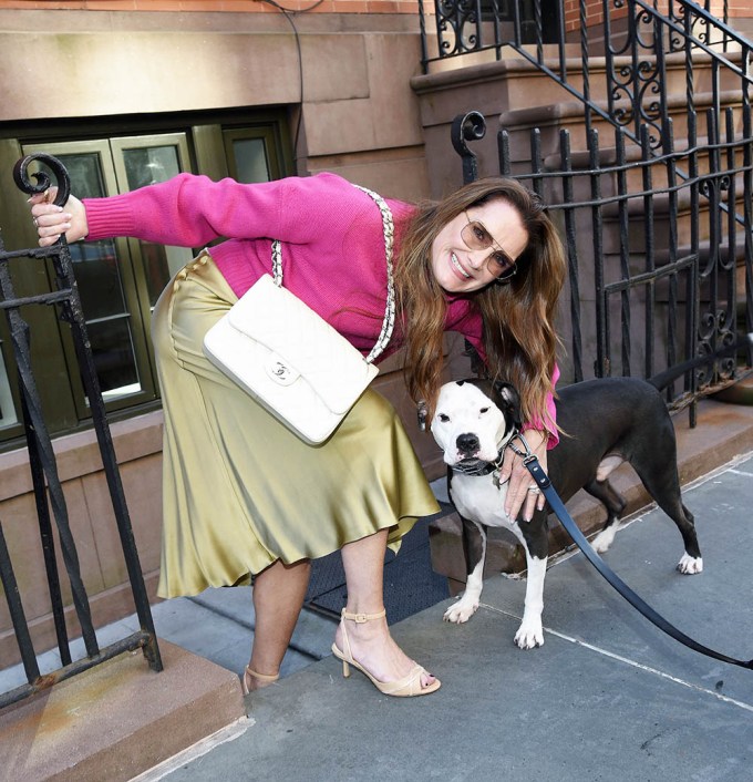 Brooke Shields Leaving A Restaurant