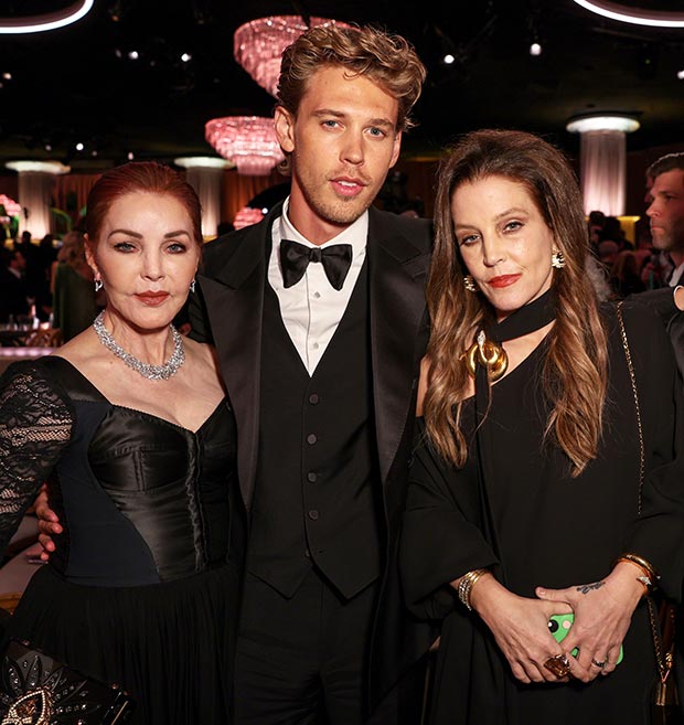 Austin Butler, Lisa Marie and Priscilla Presley