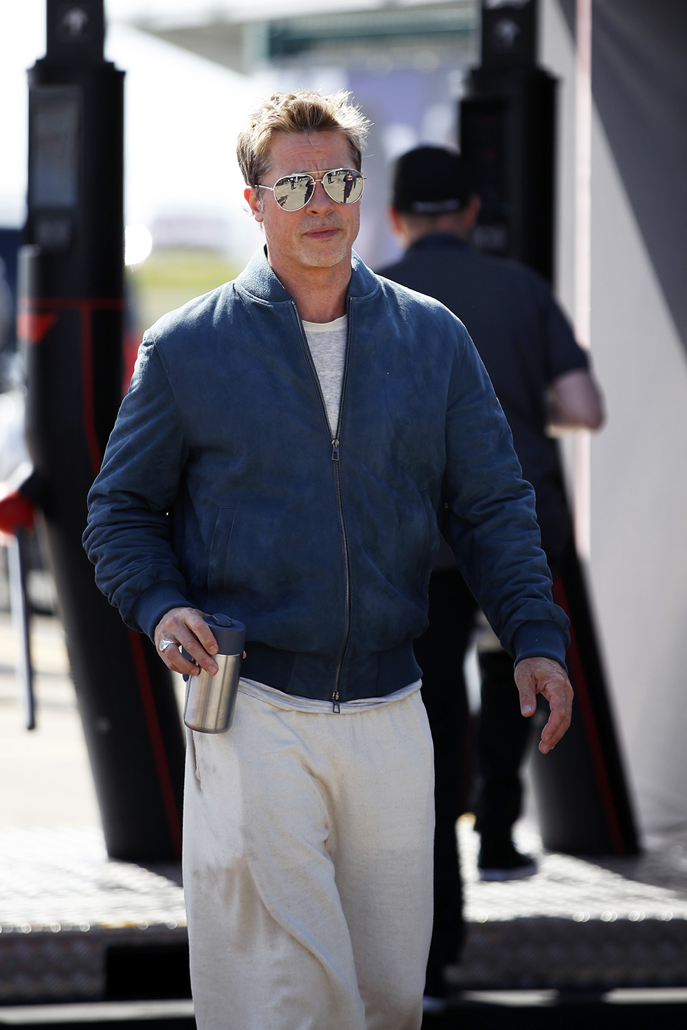 Brad Pitt Spotted At Silverstone As Filming For His New F1 Movie Begins at Silverstone Circuit on 06/07/2023, in Silverstone, Great Britain. 

Photo by Jake Grant/Motorsport Images. 

* Editorial use only to German and UK newspapers and non-motor racing or automotive publications or digital platforms. *

Pictured: Brad Pitt
Ref: SPL8700991 060723 NON-EXCLUSIVE
Picture by: Motorsport Images / SplashNews.com

Splash News and Pictures
USA: 310-525-5808
UK: 020 8126 1009
eamteam@shutterstock.com

Germany Rights, United Kingdom Rights, United States of America Rights