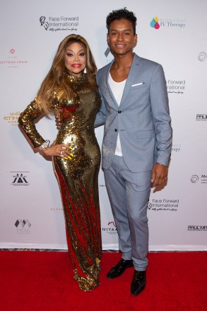 LOS ANGELES, CALIFORNIA - SEPTEMBER 14: La Toya Jackson (L) and Jaafar Jackson arrive for the Face Forward International 10th Annual Gala "Highlands To The Hills" on September 14, 2019 in Los Angeles, California. (Photo by Gabriel Olsen/Getty Images)