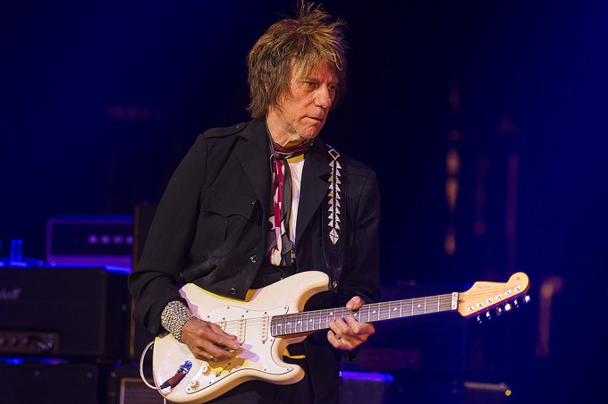 Jeff Beck in a scarf