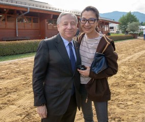 Jean Todt, Michelle Yeoh
FEI World Reining Championships, CS Ranch, Givrins, Switzerland - 06 Jul 2018