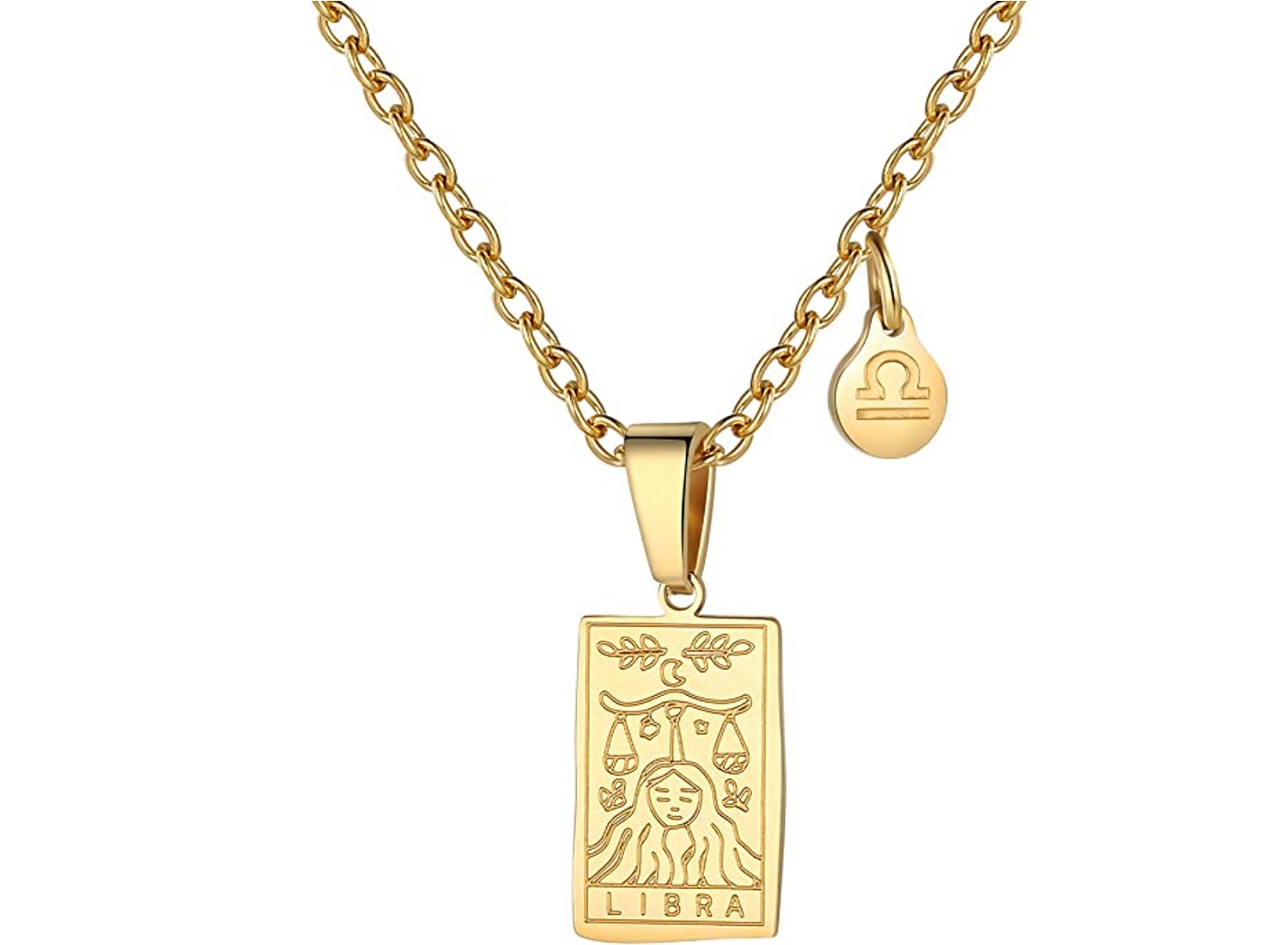 Zodiac Tarot Card Pendant Necklace