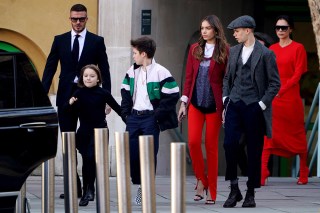 The Beckham family is seen Leaving The Victoria Beckham A/W 19 Catwalk show held at the Tate Britain in London.

Pictured: David Beckham,Harper Beckham,Romeo Beckham,Hana Cross,`Victoria Beckham,Brooklyn Beckham,Cruz Beckham
Ref: SPL5065054 170219 NON-EXCLUSIVE
Picture by: SplashNews.com

Splash News and Pictures
USA: +1 310-525-5808
London: +44 (0)20 8126 1009
Berlin: +49 175 3764 166
photodesk@splashnews.com

World Rights