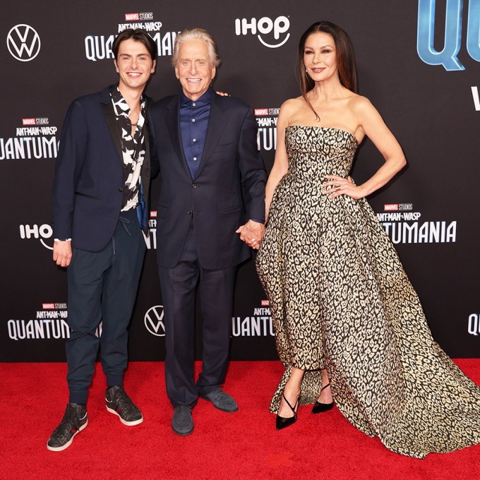 Michael Douglas & Catherine Zeta-Jones With Their Son