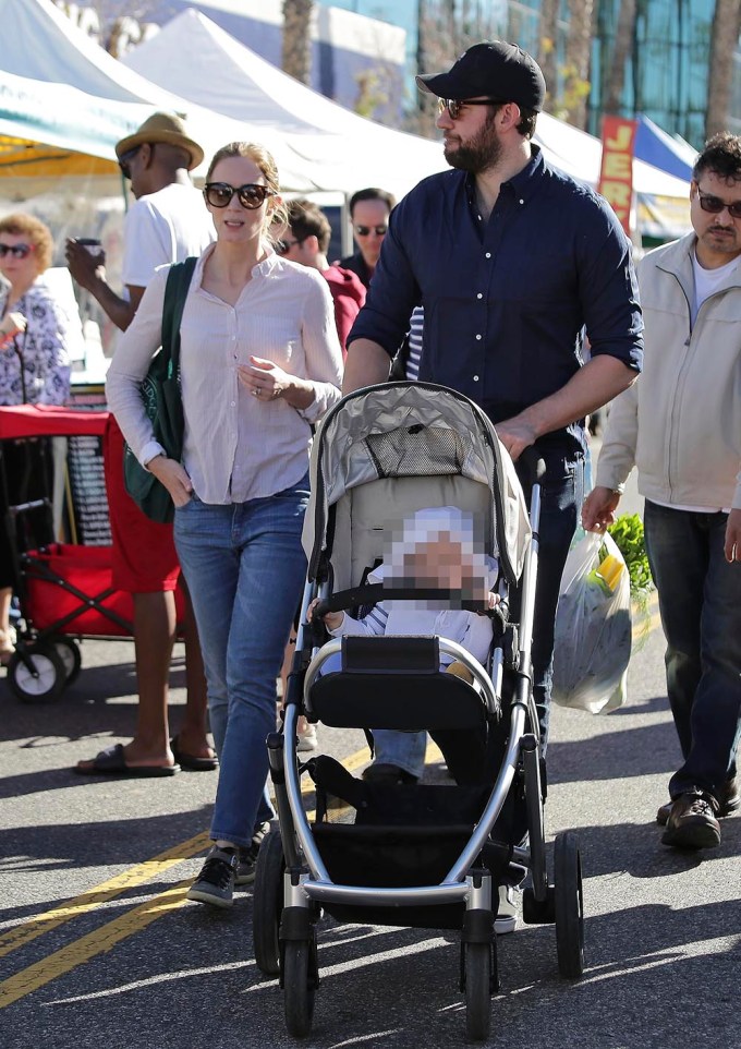 Emily Blunt & John Krasinski at the Farmer’s Market