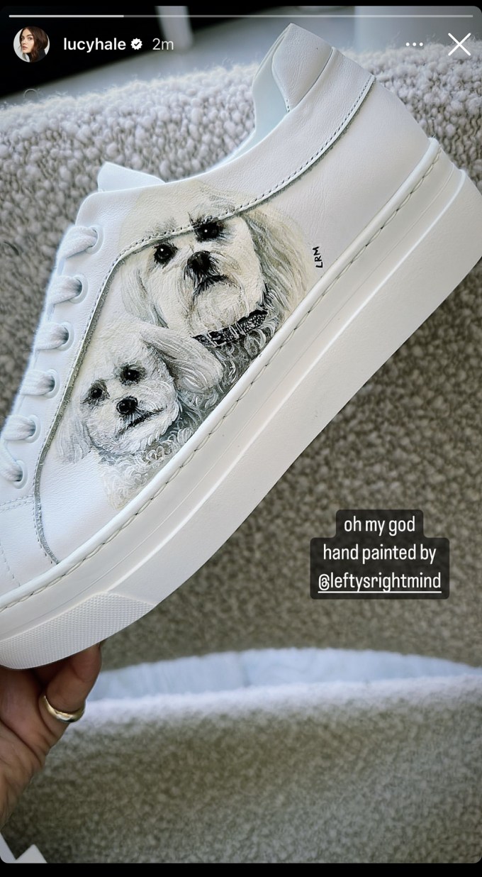 Bespoke Creative Studio Behind Lucy Hale’s Portrait Sneakers