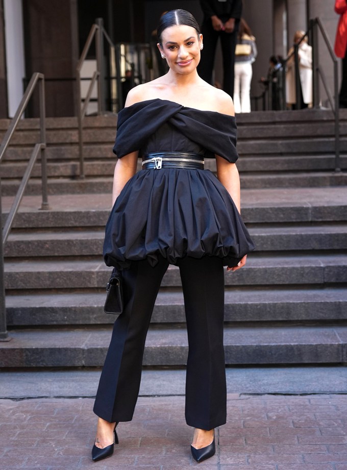 Lea Michele At Brandon Maxwell show