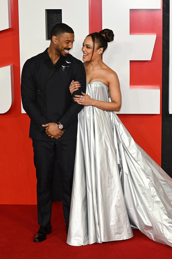 Michael B. Jordan & Tessa Thompson Smile For Photographers