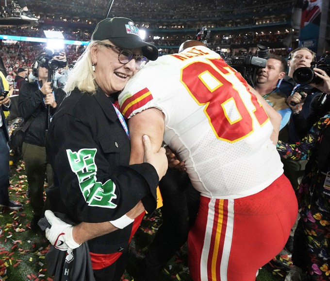 Travis Kelce Hugs Mom Donna