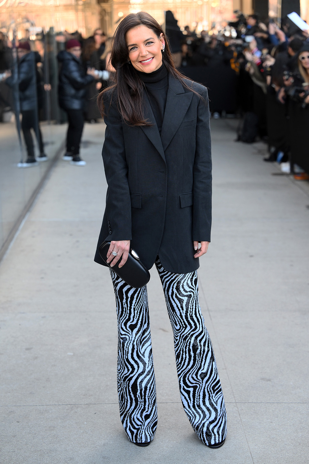 Kate Holmes All Smiles Arriving At The Michael Kors Fashion Show In New York City For Fashion Week