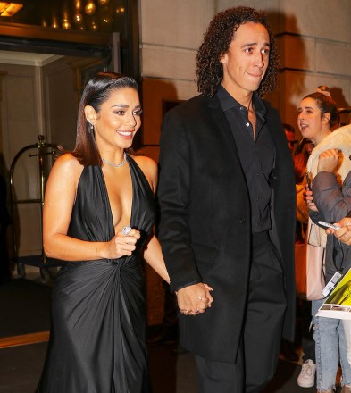 Vanessa Hudgens and boyfriend Cole Tucker were spotted leaving The Ritz-Carlton Hotel in New York City On Nov 15, 2021

Pictured: Vanessa Hudgens and Cole Tucker
Ref: SPL5278190 151121 NON-EXCLUSIVE
Picture by: Felipe Ramales / SplashNews.com

Splash News and Pictures
USA: +1 310-525-5808
London: +44 (0)20 8126 1009
Berlin: +49 175 3764 166
photodesk@splashnews.com

World Rights