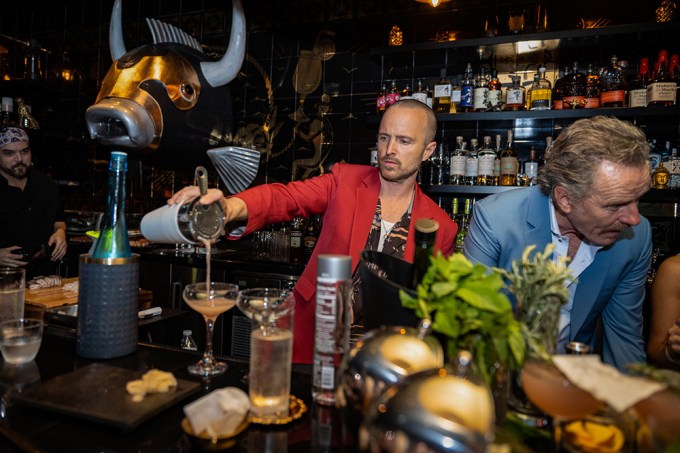 Bryan Cranston and Aaron Paul at Sushi by Bou Brickell